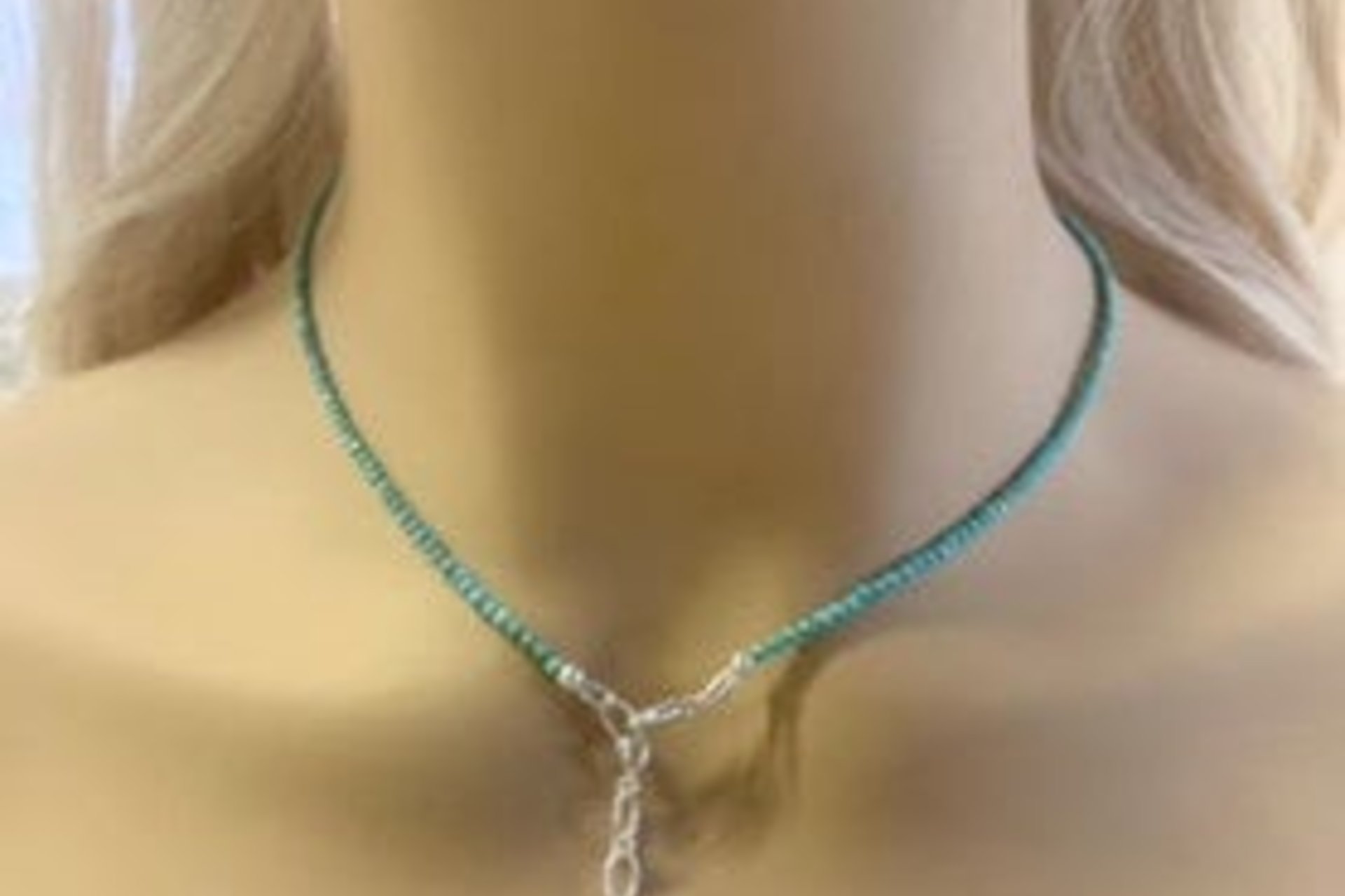 Dainty Turquoise Necklace, Layering Necklace, Turquoise and Sterling Silver Necklace
