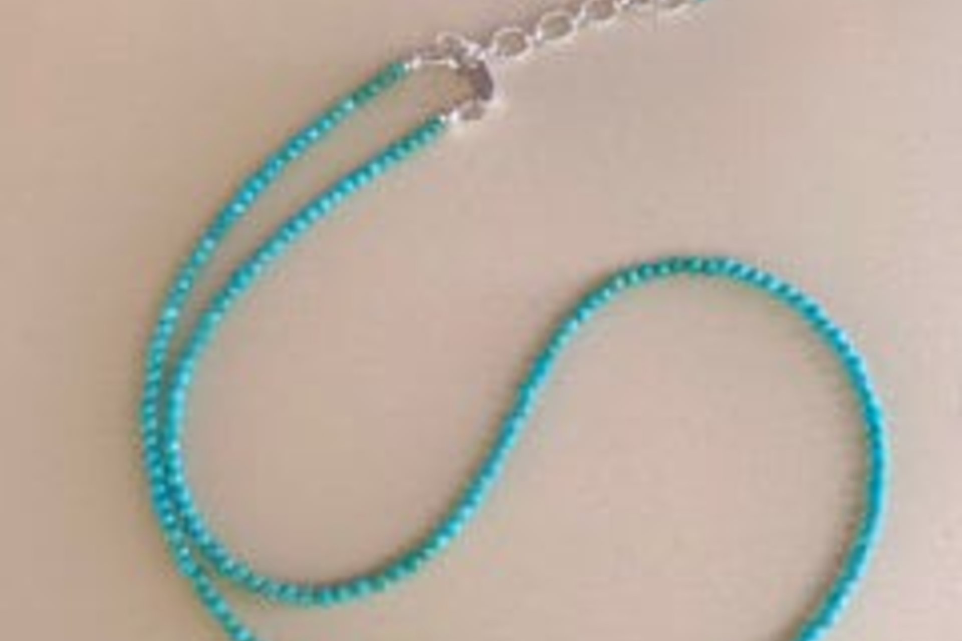 Dainty Turquoise Necklace, Layering Necklace, Turquoise and Sterling Silver Necklace