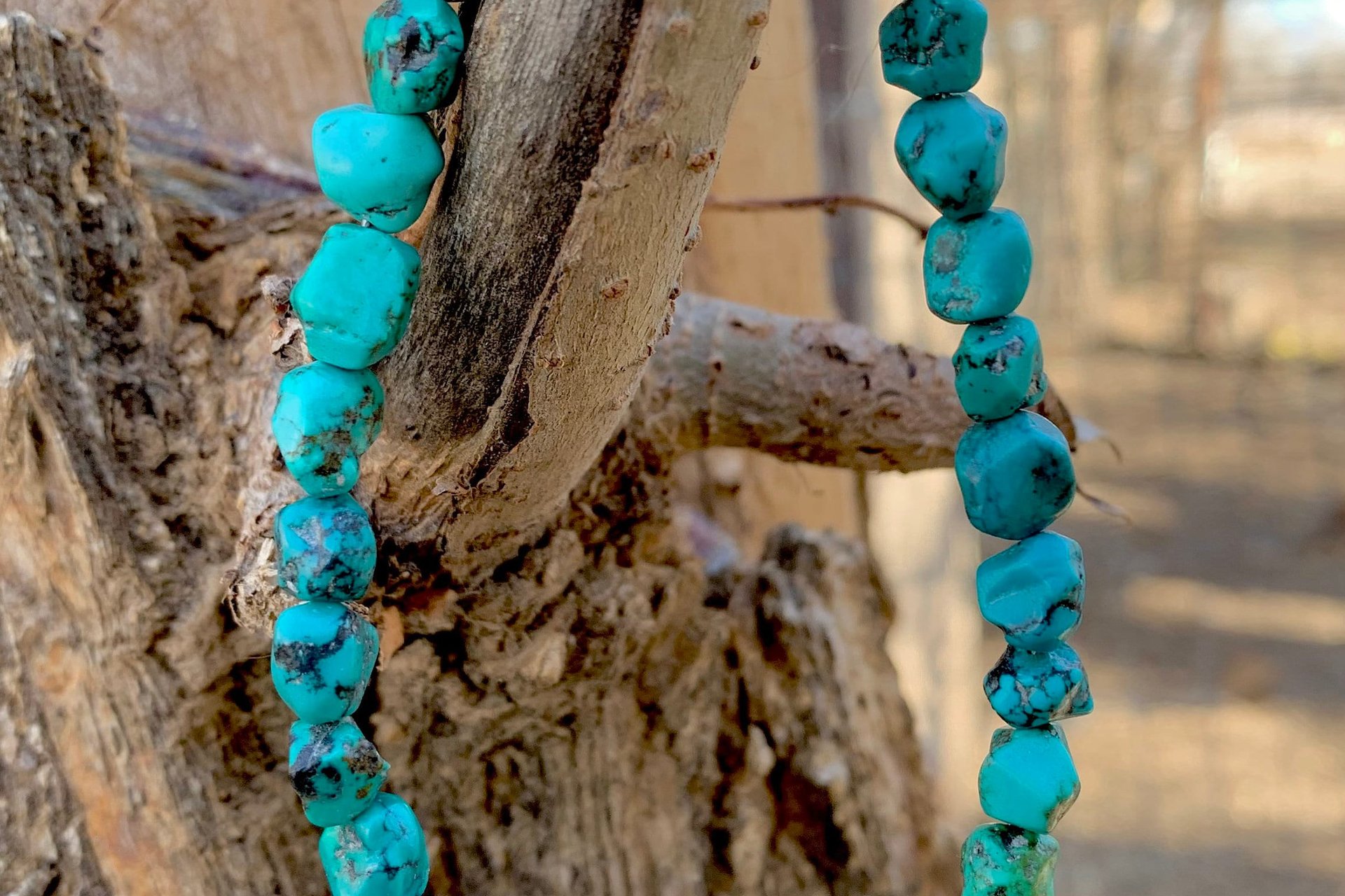 Men’s Turquoise Nugget Bracelet, Sterling Silver Bracelet, Gift For Him, Faceted Turquoise Nuggets, Men’s Jewelry
