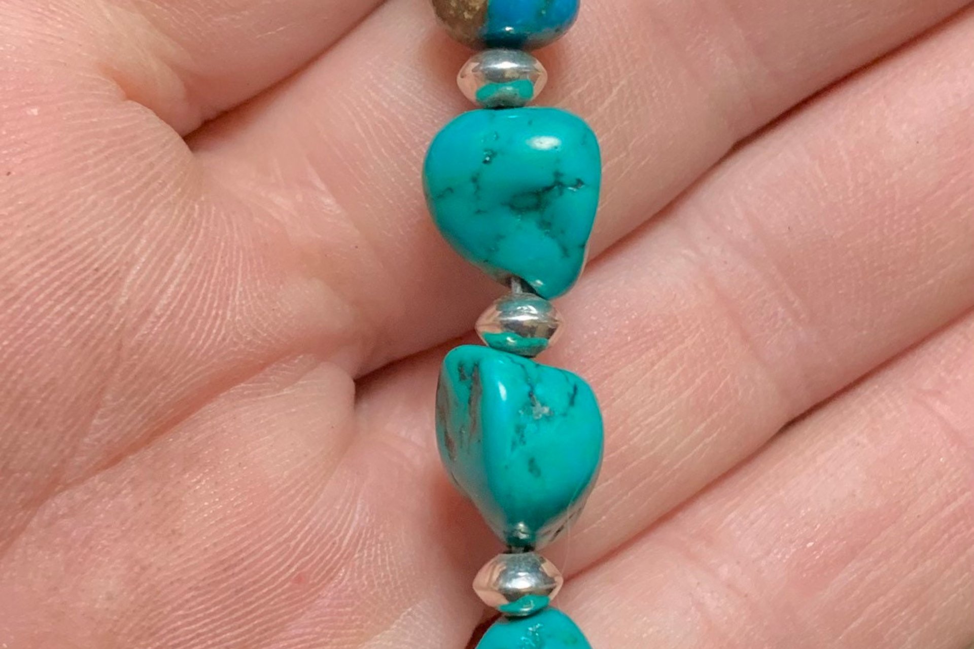 Turquoise Southwestern Style Necklace, Spiny Oyster and Sterling Silver Necklace, Statement Jewelery