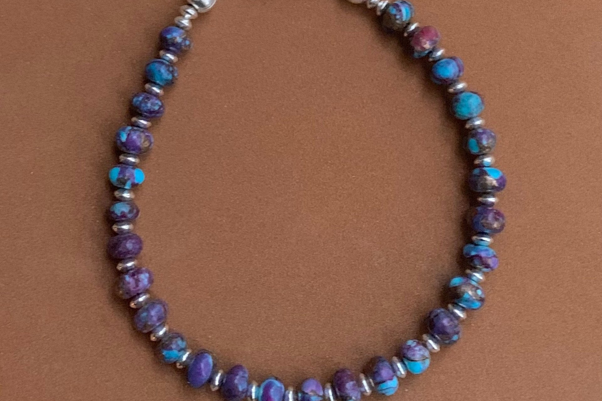 Kingman Turquoise Bracelet, Purple Mojave Bracelet, Sterling Silver Bracelet, Women’s Bracelet
