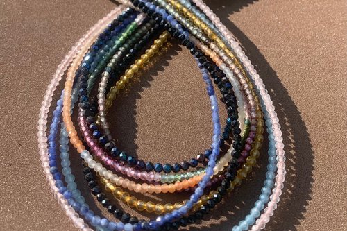 Faceted Gemstone Necklaces, Dainty Beaded Necklaces, Minimalist Jewelry